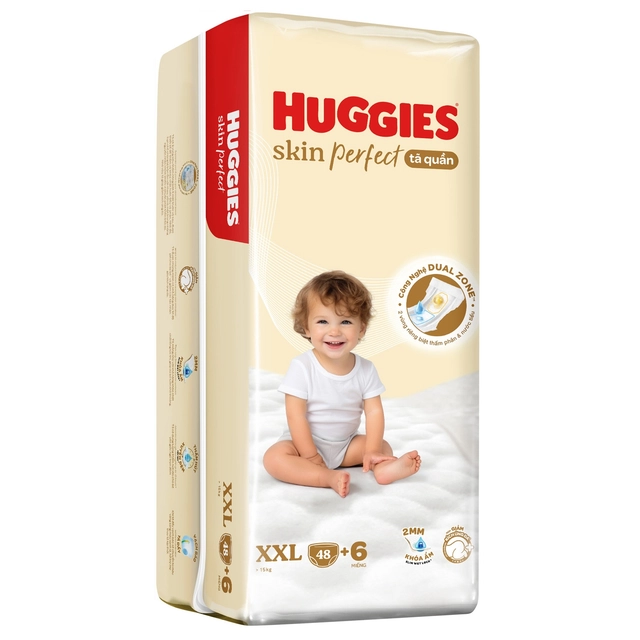 Bỉm - Tã quần Huggies Skin Perfect size XXL48-54 miếng (cho bé >14kg) - Ảnh 2
