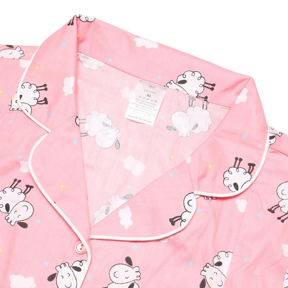 Bộ dài tay cho mẹ sau sinh Bibo's cừu hồng - Ảnh 2