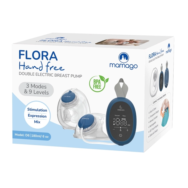 Máy hút sữa điện rảnh tay điện đôi Mamago Flora D6 - Ảnh 3