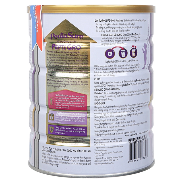 Sữa PediaSure BA ít ngọt cho bé 1-10 tuổi (hương vani) - Ảnh 2