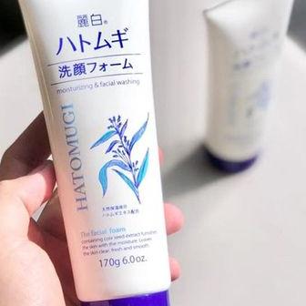 Sữa rửa mặt trắng da Hatomugi Nhật Bản - Ảnh 2